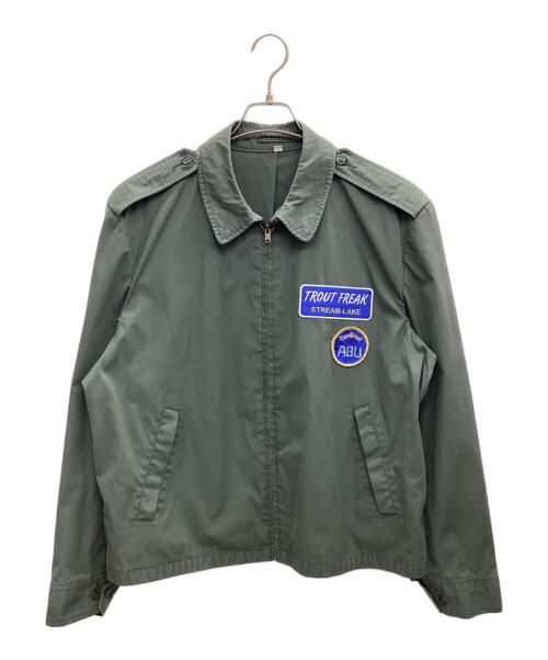 Blauer（ブラウアー）Blauer (ブラウアー) アングラーワッペン 撥水スイングトップ 70s カーキ サイズ:44XLの古着・服飾アイテム