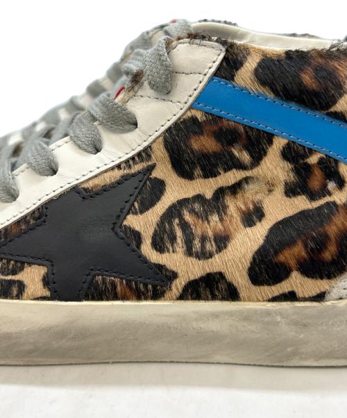 GOLDEN GOOSE（ゴールデングース）GOLDEN GOOSE (ゴールデングース) MIDSTAR レオパード ハラコ GGDB  ダメージ加工 ブラウン×ホワイト サイズ:36の古着・服飾アイテム