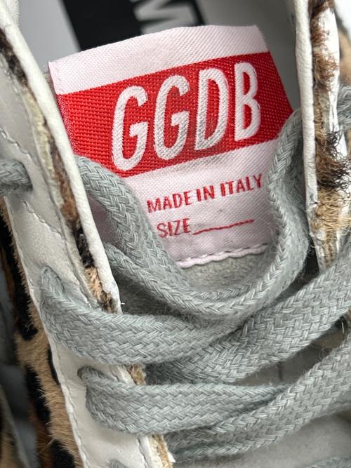 GOLDEN GOOSE（ゴールデングース）GOLDEN GOOSE (ゴールデングース) MIDSTAR レオパード ハラコ GGDB  ダメージ加工 ブラウン×ホワイト サイズ:36の古着・服飾アイテム