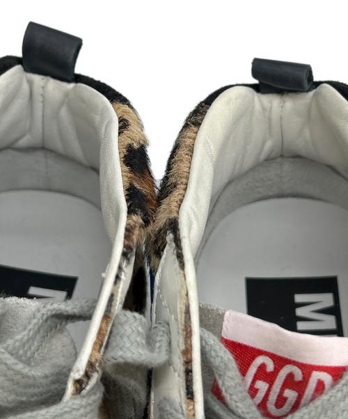 GOLDEN GOOSE（ゴールデングース）GOLDEN GOOSE (ゴールデングース) MIDSTAR レオパード ハラコ GGDB  ダメージ加工 ブラウン×ホワイト サイズ:36の古着・服飾アイテム