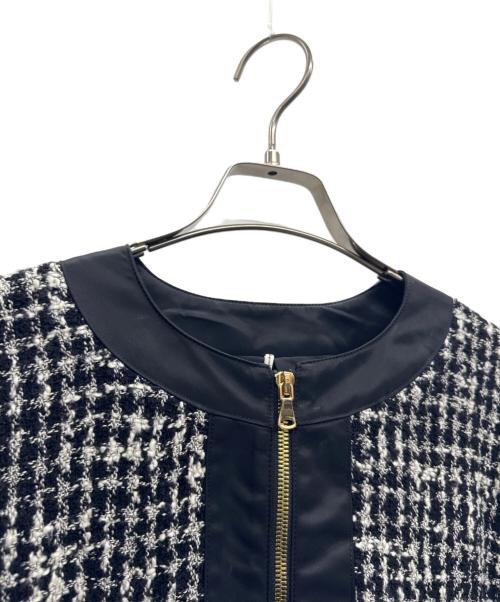 m's braque（エムズブラック）m's braque (エムズブラック) ツイードジャケット ブラック×ホワイト サイズ:MLの古着・服飾アイテム