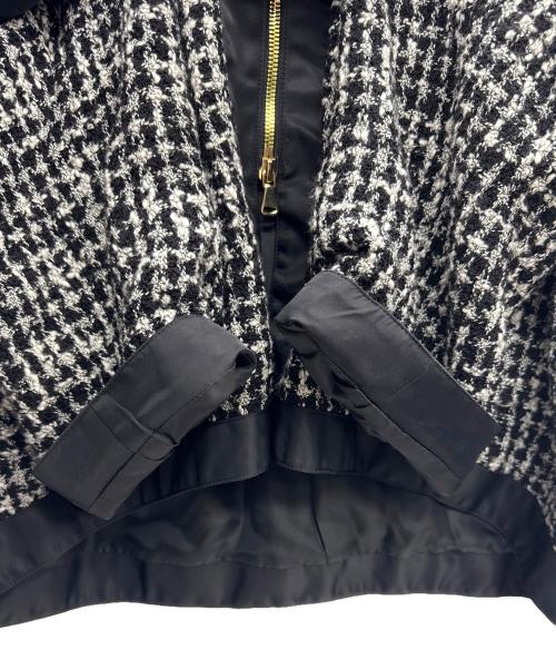 m's braque（エムズブラック）m's braque (エムズブラック) ツイードジャケット ブラック×ホワイト サイズ:MLの古着・服飾アイテム