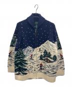 LAUREN RALPH LAURENローレンラルフローレン）の古着「カウチンニットジャケット」｜ネイビー