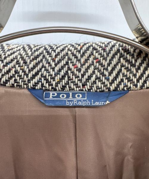 POLO RALPH LAUREN（ポロ・ラルフローレン）POLO RALPH LAUREN (ポロ・ラルフローレン) ヘリンボーンコート ブラウン サイズ:不明の古着・服飾アイテム