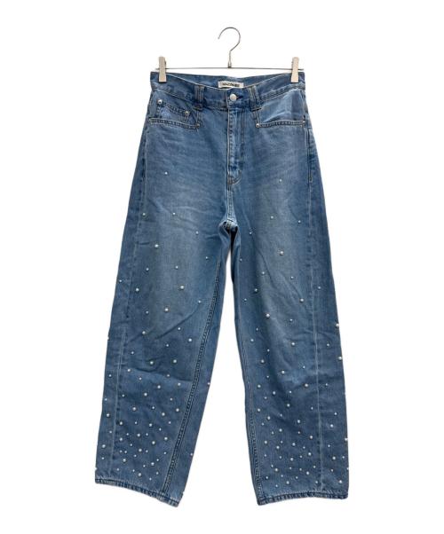 MACPHEE（マカフィー）MACPHEE (マカフィー) パールデニムコクーンテーパードパンツ インディゴ サイズ:36の古着・服飾アイテム