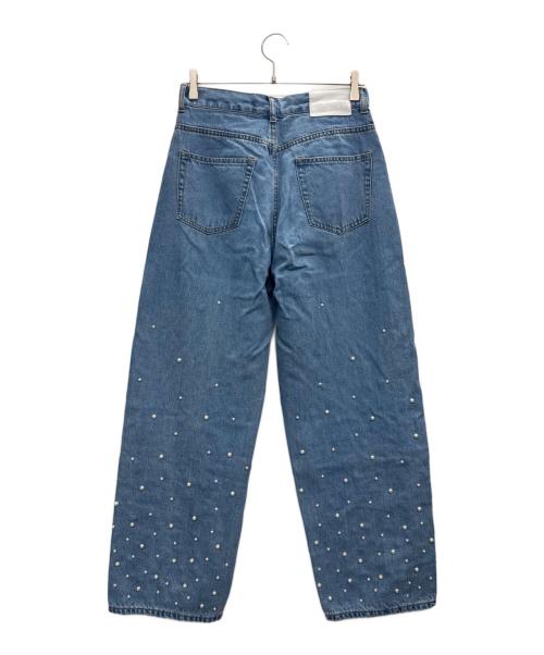 MACPHEE（マカフィー）MACPHEE (マカフィー) パールデニムコクーンテーパードパンツ インディゴ サイズ:36の古着・服飾アイテム