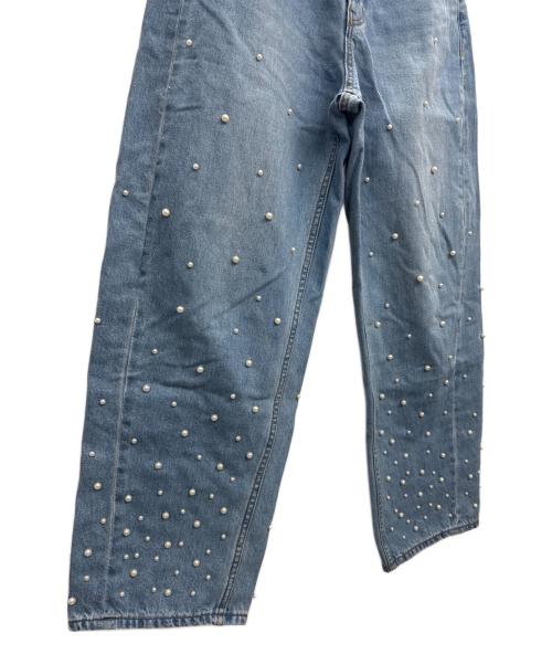 MACPHEE（マカフィー）MACPHEE (マカフィー) パールデニムコクーンテーパードパンツ インディゴ サイズ:36の古着・服飾アイテム