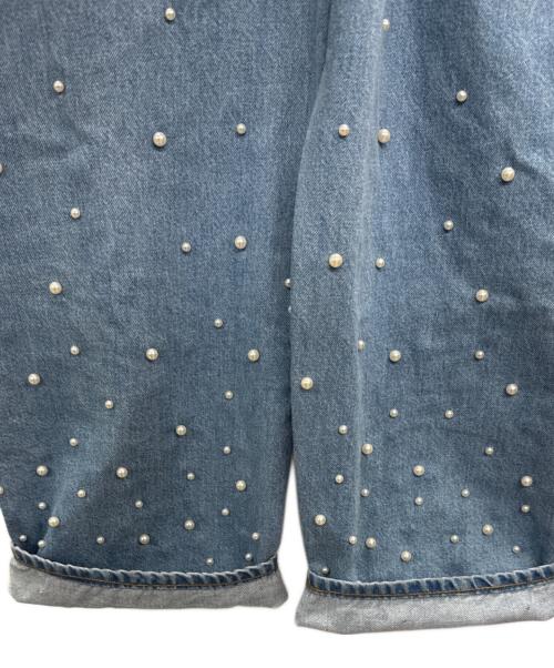 MACPHEE（マカフィー）MACPHEE (マカフィー) パールデニムコクーンテーパードパンツ インディゴ サイズ:36の古着・服飾アイテム