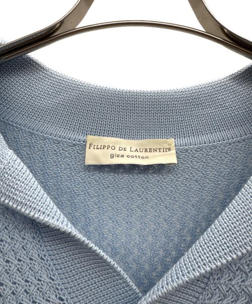 FILIPPO DE LAURENTIIS（フィリッポ・デ・ローレンティス）FILIPPO DE LAURENTIIS (フィリッポ・デ・ローレンティス) POLO SKIPPER MC スカイブルー サイズ:50の古着・服飾アイテム