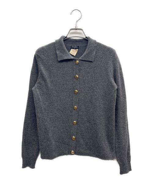 CHANEL（シャネル）CHANEL (シャネル) カシミヤカーディガン グレー サイズ:不明の古着・服飾アイテム