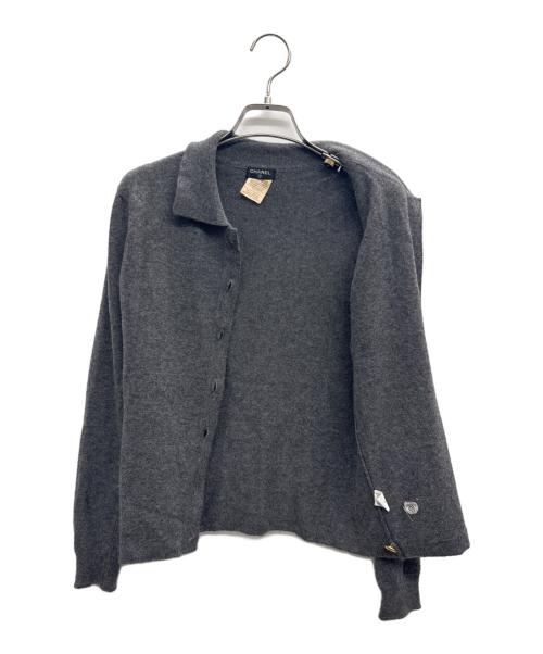 CHANEL（シャネル）CHANEL (シャネル) カシミヤカーディガン グレー サイズ:不明の古着・服飾アイテム