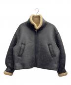 BLACK by moussyブラックバイマウジー）の古着「フェイクムートンジャケット」｜ダークブラウン