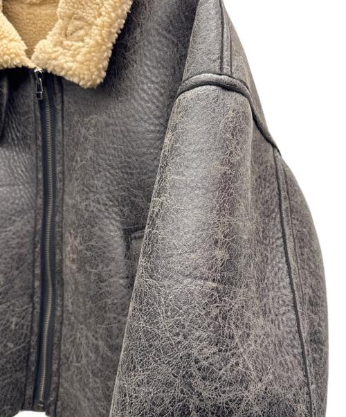 BLACK by moussy（ブラックバイマウジー）BLACK by moussy (ブラックバイマウジー) フェイクムートンジャケット ダークブラウン サイズ:2の古着・服飾アイテム