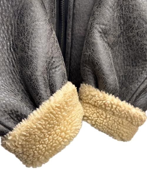 BLACK by moussy（ブラックバイマウジー）BLACK by moussy (ブラックバイマウジー) フェイクムートンジャケット ダークブラウン サイズ:2の古着・服飾アイテム