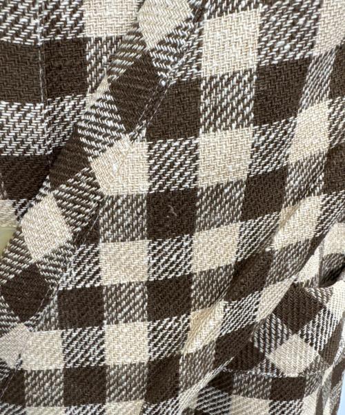 VALENTINO GARAVANI（ヴァレンティノ・ガラヴァーニ）VALENTINO GARAVANI (ヴァレンティノ・ガラヴァーニ) チェックコート ベージュ×ブラウン サイズ:42の古着・服飾アイテム