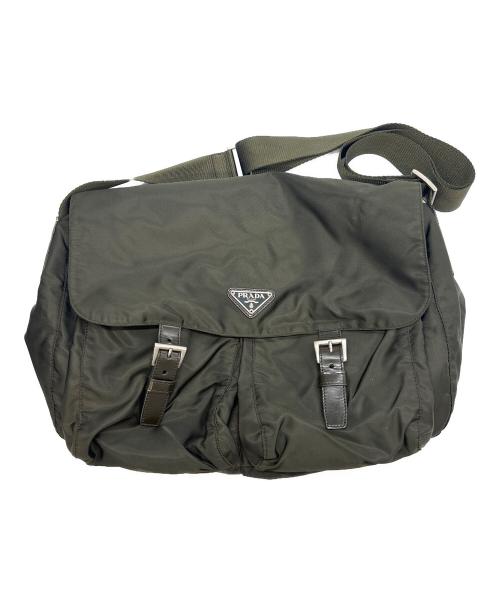 PRADA（プラダ）PRADA (プラダ) メッセンジャーバッグ カーキの古着・服飾アイテム
