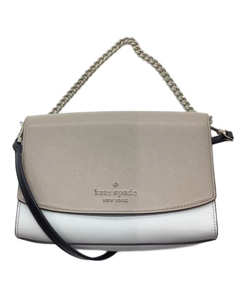 Kate Spade（ケイトスペード）Kate Spade (ケイトスペード) 2WAYショルダーバッグ ホワイト×ベージュの古着・服飾アイテム