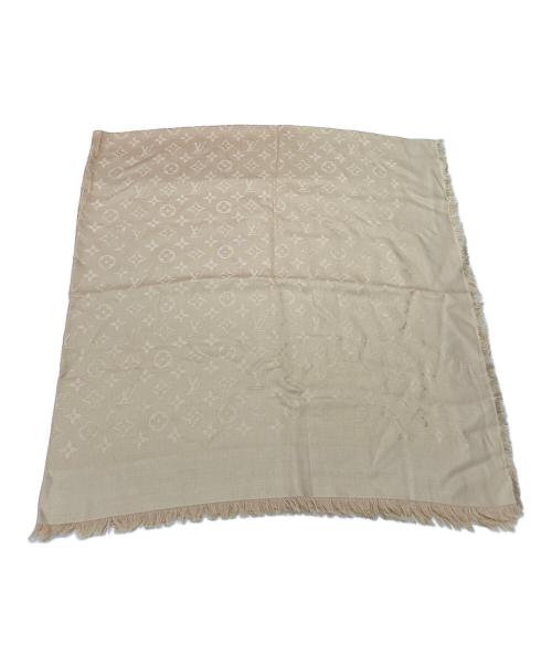 LOUIS VUITTON（ルイ ヴィトン）LOUIS VUITTON (ルイ ヴィトン) 大判ストール ベージュの古着・服飾アイテム