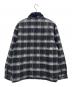 SUPREME (シュプリーム) Faux Fur Collar Flannel Shirt グレー×ブラック サイズ:L：14000円