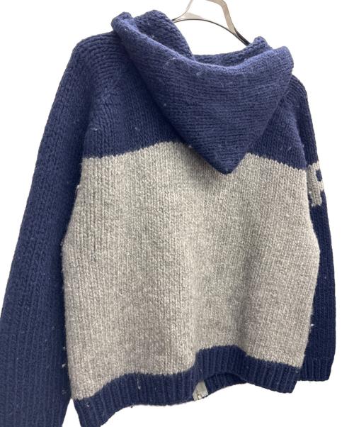 RALPH LAUREN（ラルフローレン）RALPH LAUREN (ラルフローレン) カウチンニットジャケット ネイビー×グレー サイズ:XLの古着・服飾アイテム