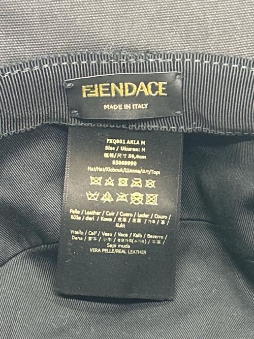 FENDI（フェンディ）FENDI (フェンディ) VERSACE (ヴェルサーチェ) バケットハット fendace フェンダーチェ ブラック サイズ:Mの古着・服飾アイテム