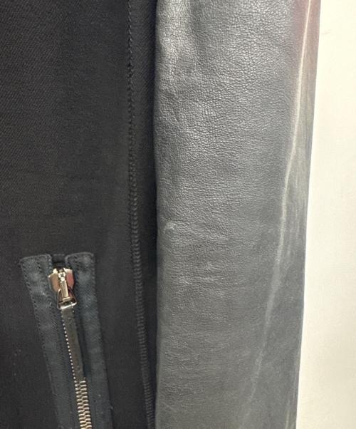 Jean Paul Gaultier FEMME（ジャンポールゴルチエ フェム）Jean Paul Gaultier FEMME (ジャンポールゴルチエ フェム) レザー切替ジャケット ブラック サイズ:40の古着・服飾アイテム