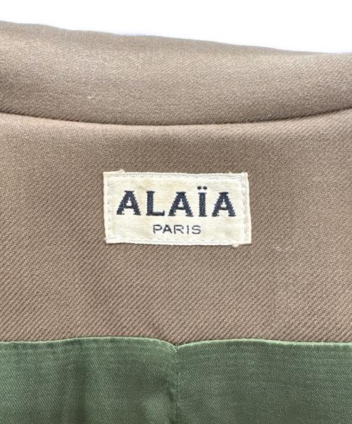 ALAIA（アライア）ALAIA (アライア) ウールコート グリーン サイズ:40の古着・服飾アイテム