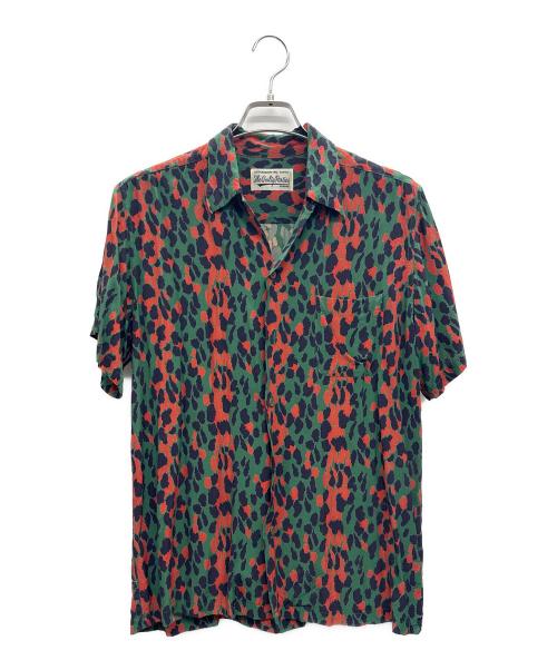 WACKO MARIA（ワコマリア）WACKO MARIA (ワコマリア) LEOPARD HAWAIIAN SHIRT グリーン×レッド サイズ:Mの古着・服飾アイテム