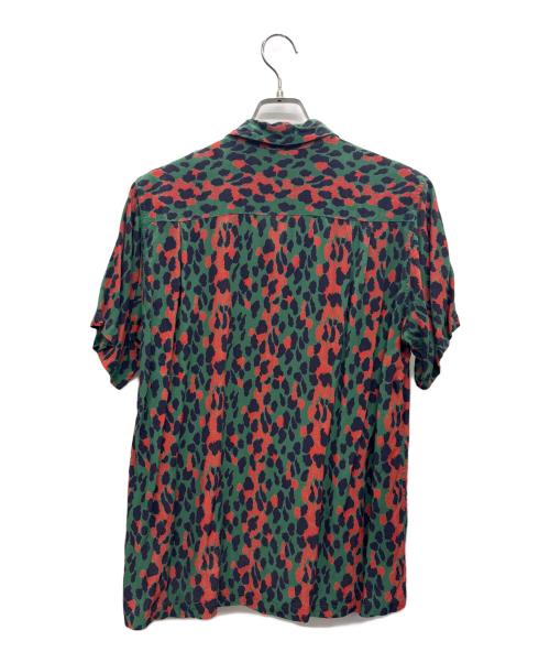 WACKO MARIA（ワコマリア）WACKO MARIA (ワコマリア) LEOPARD HAWAIIAN SHIRT グリーン×レッド サイズ:Mの古着・服飾アイテム