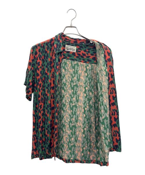 WACKO MARIA（ワコマリア）WACKO MARIA (ワコマリア) LEOPARD HAWAIIAN SHIRT グリーン×レッド サイズ:Mの古着・服飾アイテム
