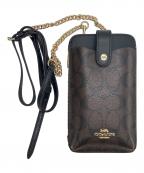 COACHコーチ）の古着「ショルダーポーチ」｜ブラック×ブラウン