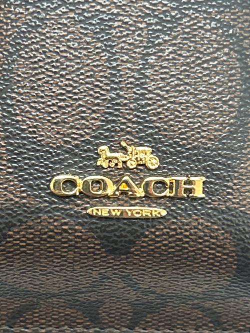 COACH（コーチ）COACH (コーチ) ショルダーポーチ ブラック×ブラウンの古着・服飾アイテム