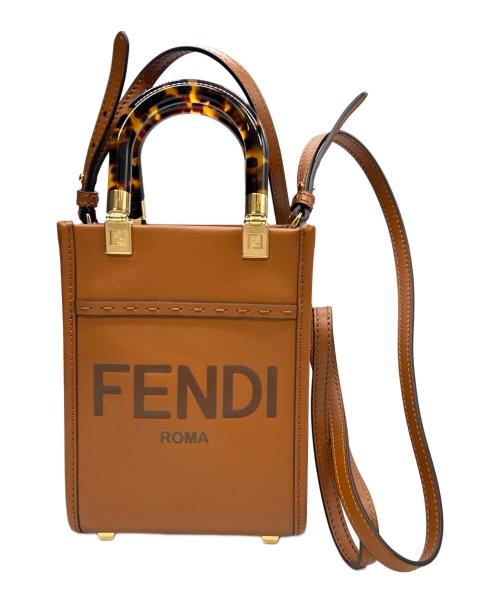 FENDI（フェンディ）FENDI (フェンディ) MINI SUNSHINE SHOPPER ブラウンの古着・服飾アイテム