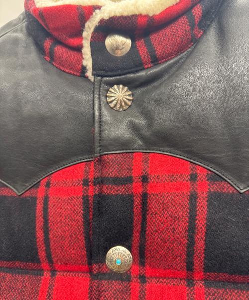 Ron Herman（ロンハーマン）Ron Herman (ロンハーマン) コンチョボタンダウンベスト レッド サイズ:Lの古着・服飾アイテム