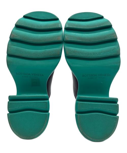 BOTTEGA VENETA（ボッテガベネタ）BOTTEGA VENETA (ボッテガベネタ) フラッシュ レザー クロッグ ブラック×グリーン サイズ:37の古着・服飾アイテム
