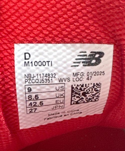 NEW BALANCE（ニューバランス）NEW BALANCE (ニューバランス) thisisneverthat (ディスイズネバーザット) M1000TI Red シルバー×レッド サイズ:27の古着・服飾アイテム