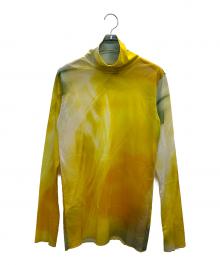 TAAKK（ターク）の古着「HIGH NECK TULLE T-SHIRTS」｜イエロー
