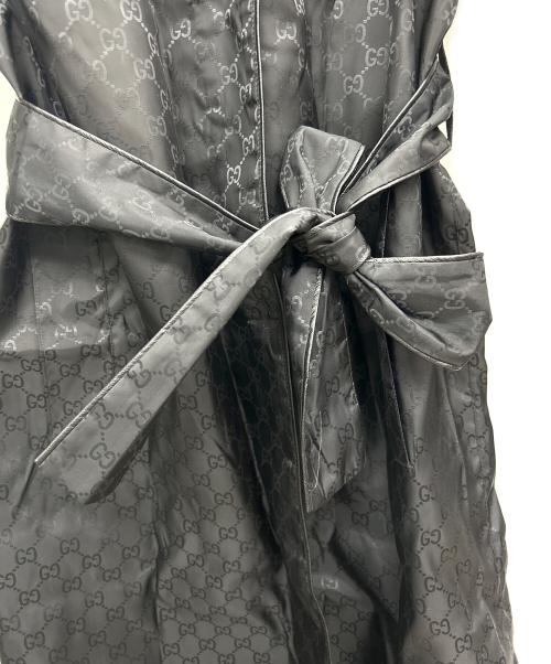 GUCCI（グッチ）GUCCI (グッチ) ガウンコート 収納ポーチ付 ブラック サイズ:XSの古着・服飾アイテム