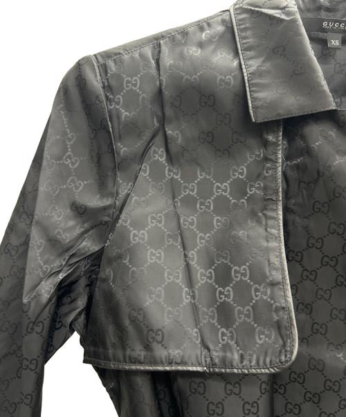 GUCCI（グッチ）GUCCI (グッチ) ガウンコート 収納ポーチ付 ブラック サイズ:XSの古着・服飾アイテム