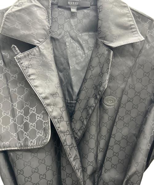 GUCCI（グッチ）GUCCI (グッチ) ガウンコート 収納ポーチ付 ブラック サイズ:XSの古着・服飾アイテム