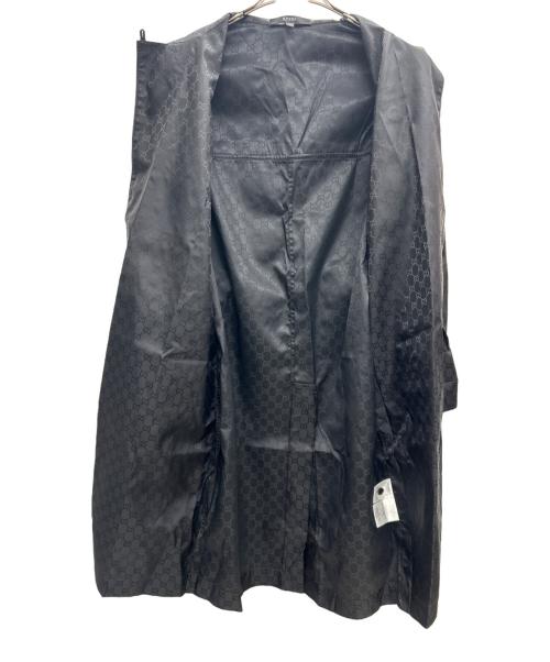 GUCCI（グッチ）GUCCI (グッチ) ガウンコート 収納ポーチ付 ブラック サイズ:XSの古着・服飾アイテム