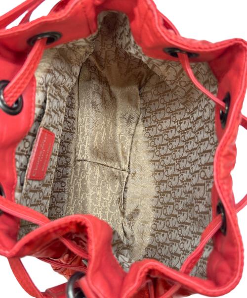 Christian Dior（クリスチャン ディオール）Christian Dior (クリスチャン ディオール) 巾着 カナージュ レッドの古着・服飾アイテム