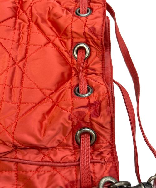 Christian Dior（クリスチャン ディオール）Christian Dior (クリスチャン ディオール) 巾着 カナージュ レッドの古着・服飾アイテム