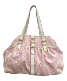 CELINE（セリーヌ）の古着「トートバッグ リリー Cマカダム Shopping」｜ホワイト×ピンク