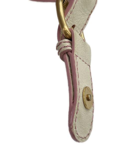 CELINE（セリーヌ）CELINE (セリーヌ) トートバッグ リリー Cマカダム Shopping ホワイト×ピンクの古着・服飾アイテム