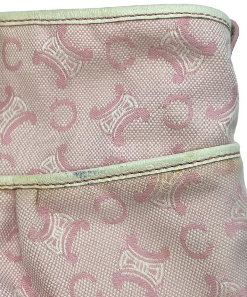 CELINE（セリーヌ）CELINE (セリーヌ) トートバッグ リリー Cマカダム Shopping ホワイト×ピンクの古着・服飾アイテム