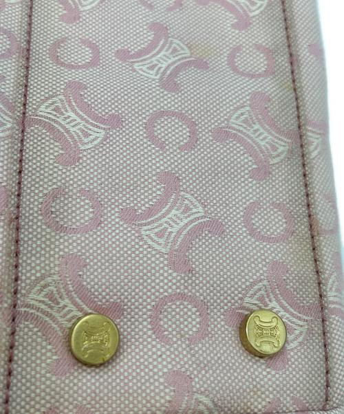 CELINE（セリーヌ）CELINE (セリーヌ) トートバッグ リリー Cマカダム Shopping ホワイト×ピンクの古着・服飾アイテム