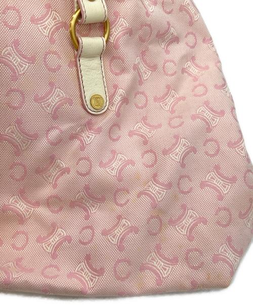 CELINE（セリーヌ）CELINE (セリーヌ) トートバッグ リリー Cマカダム Shopping ホワイト×ピンクの古着・服飾アイテム