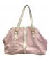 CELINE (セリーヌ) トートバッグ リリー Cマカダム Shopping ホワイト×ピンク：25000円