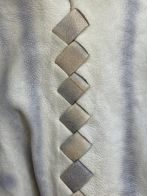 BOTTEGA VENETA（ボッテガベネタ）BOTTEGA VENETA (ボッテガベネタ) ワンショルダーバッグ フォーチュンクッキー ホワイト×ブラックの古着・服飾アイテム